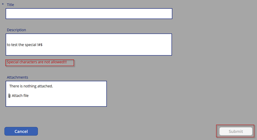 Prevent Special Characters in PowerApps Forms